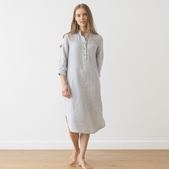 Brochu walker button front long sleeve midi dress nwot - Picture 1 of 5